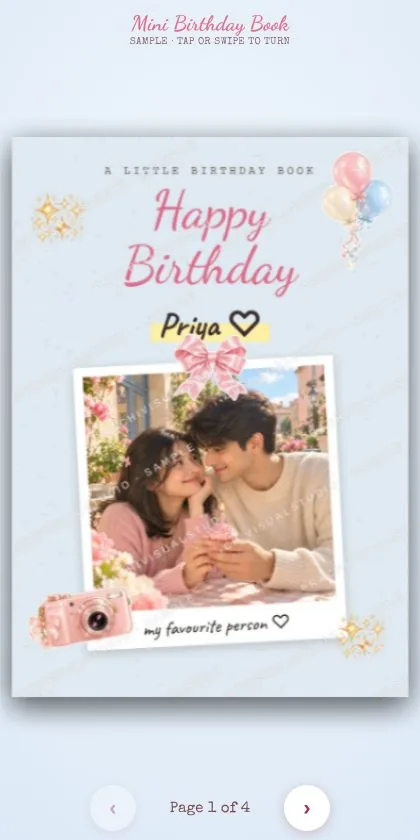 Mini Birthday Book page 1
