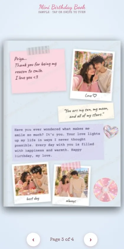 Mini Birthday Book page 3
